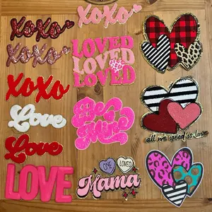 Valentines Day Chenille/Sequin Patches