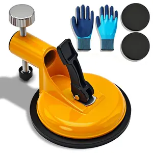 2026 Floor Gap Fixer Tool, Professional Adjustable Height Setter with Heavy-Duty Rubber Suction Cup & 2 count Sticky Pads, Tile Leveling System for Installation, Repair &  Seam Alignment (Yellow)