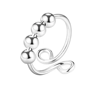 Adjustable beads ring