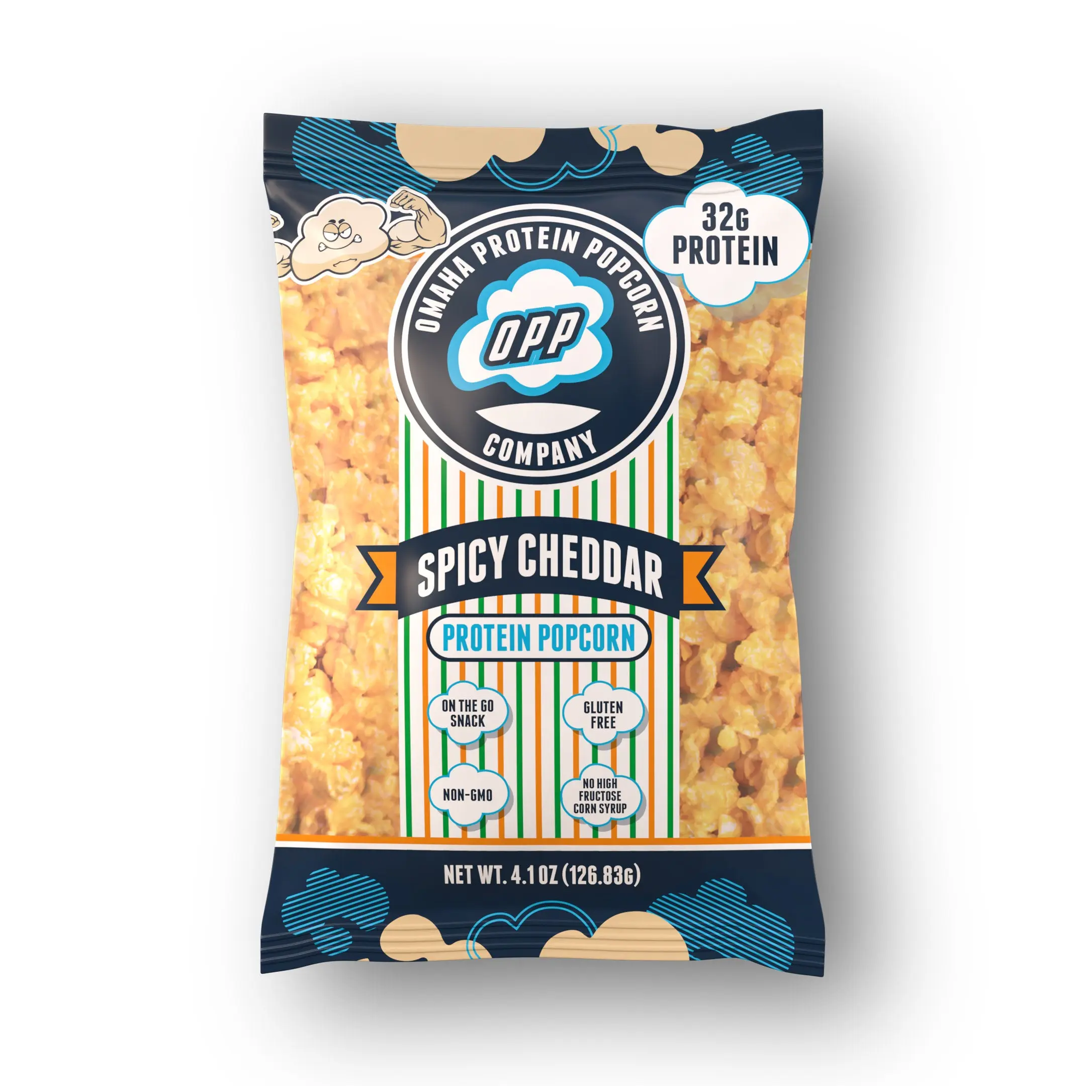 Omaha Protein Popcorn - Spicy Cheddar