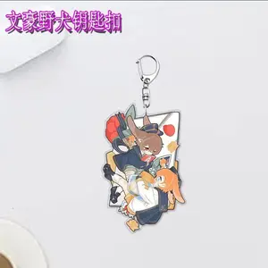 3Pcs Anime Osamu Dazai‌ Nakahara Chuuya Laminated Acrylic Pendant Lolita Bag Accessories Women Fans Birthday Gifts