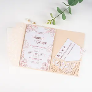 20pcs Laser Envelope Engagement Invitation Wedding Card Hollow Greeting Card 18x12.5 CM Set Direct Sales