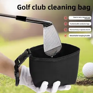 Golf cleaning bag, portable golf cleaning bag, golf club wipe bag 2 pieces