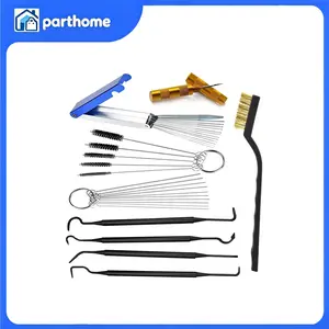 Carburetor Cleaning Tool Set, Carb Jet Remover Kit with 26 Needles and 6 Brushes for Carburetor Maintenance