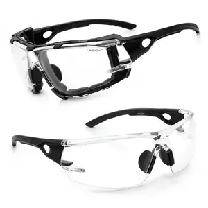UKNOW Photochromic Safety Glasses for Adults, Impact-Resistant ANSI Z87.1 Certified Protective Eyewear for Work & Outdoor – Removable Foam Lining Construction Gear Dust Proof Goggles