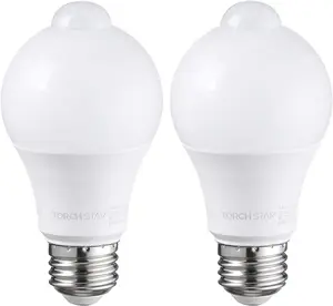 TORCHSTAR LED Motion Sensor Light Bulb, 9W (60W Eqv) 900LM, E26 Base, A19 Motion Activated LED Light Bulb 6000K