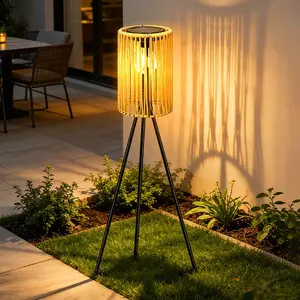 Solar Woven Floor Lamp, Outdoor Solar Lantern, Detachable Solar Courtyard Light, Ideal for Garden, Patio, Porch, Trees, Lawn, Pathways, Solar Outside Lights, Solar Powered Lights, Patio Lighting