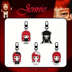 Chibi Style JENNIE Acrylic Keychain Pendant Bag Accessory Kpop Celebrity Merch