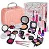 Girls' 21-Piece Pink Non-Makeup Pretend Makeup Kid Playset - Dress Up Purse with Eyeshadow, Comb, Role Play Accessories, Beauty Salon Toy, Kid Girl Gifts for 3-6 Years, Ideal for Daughter
