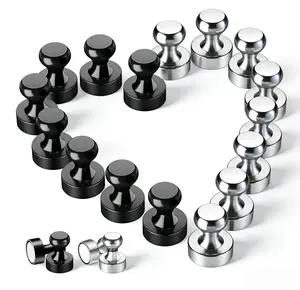 Strong Magnet, Thumbtack Magnet,Refrigerator Magnet,Brushed Nickel, Magnets,Suitable for Whiteboards,Refrigerator Magnets,Kitchens.Offices,Schools