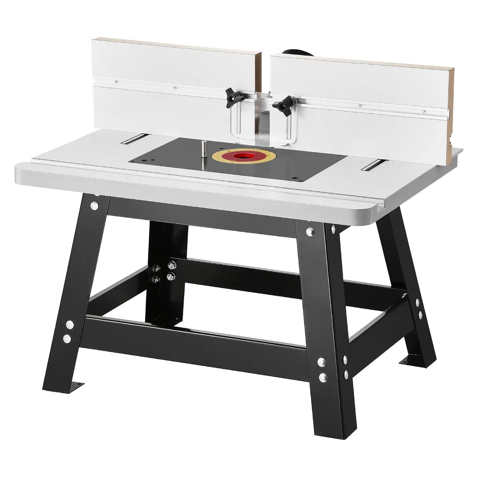 VEVOR Benchtop Router Table, 24x15.7 in MDF Top with Adjustable Fence, Dust Port, Router Compatible for Accurate Cuts