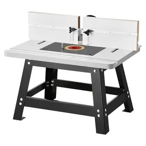 VEVOR Benchtop Router Table 24 in x 15.7 in with Fence MDF Top Dust Collection Port