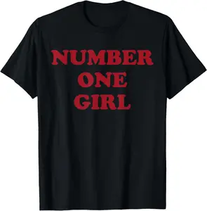 Number One Girl Retro Y2k Rosie Design T-Shirt Pure Cotton Graphic Tees Menswear Top: Gifts for Men & Women