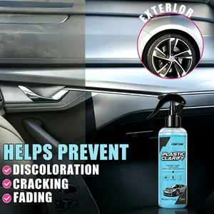 QIFOR Car Plastic Restorer, Quick Polish for Color Restoration & Protection on Car Panels, Tires & Dashboards, Easy to Use, Long-Lasting Protection, Car Detailing Products