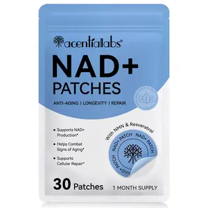 NAD Supplement Patches 30 Count Natural Plant Based Formula with NMN and Resveratrol Anti Aging Energy Support Patch for Vitality Immunity and Daily Balance Vegan Cruelty Free