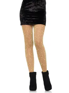 Marsha Lurex Shimmer Tights - Glittery Lurex Glitter Hosiery, Stretchy and Comfortable for Holiday Outfits