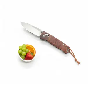 Premium Wood Handle Folding Pocket Tool, Portable Lightweight Outdoor Camping Essential