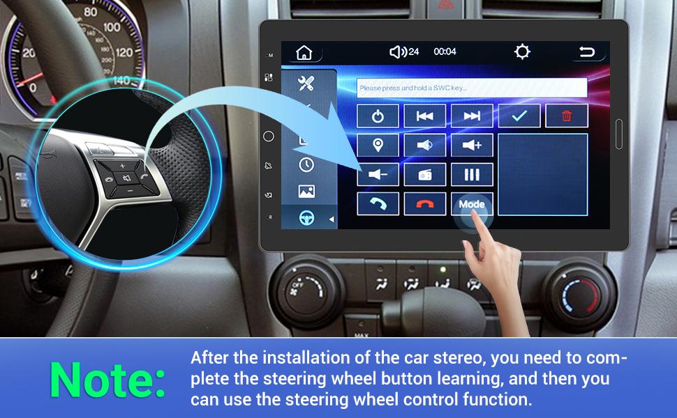 10.1 Inch Single Din Car Stereo with CarPlay, Android Auto, Detachable Touch Screen, 1080p, EQ Audio, SWC, Bluetooth, Gps, Backup Camera & MIC