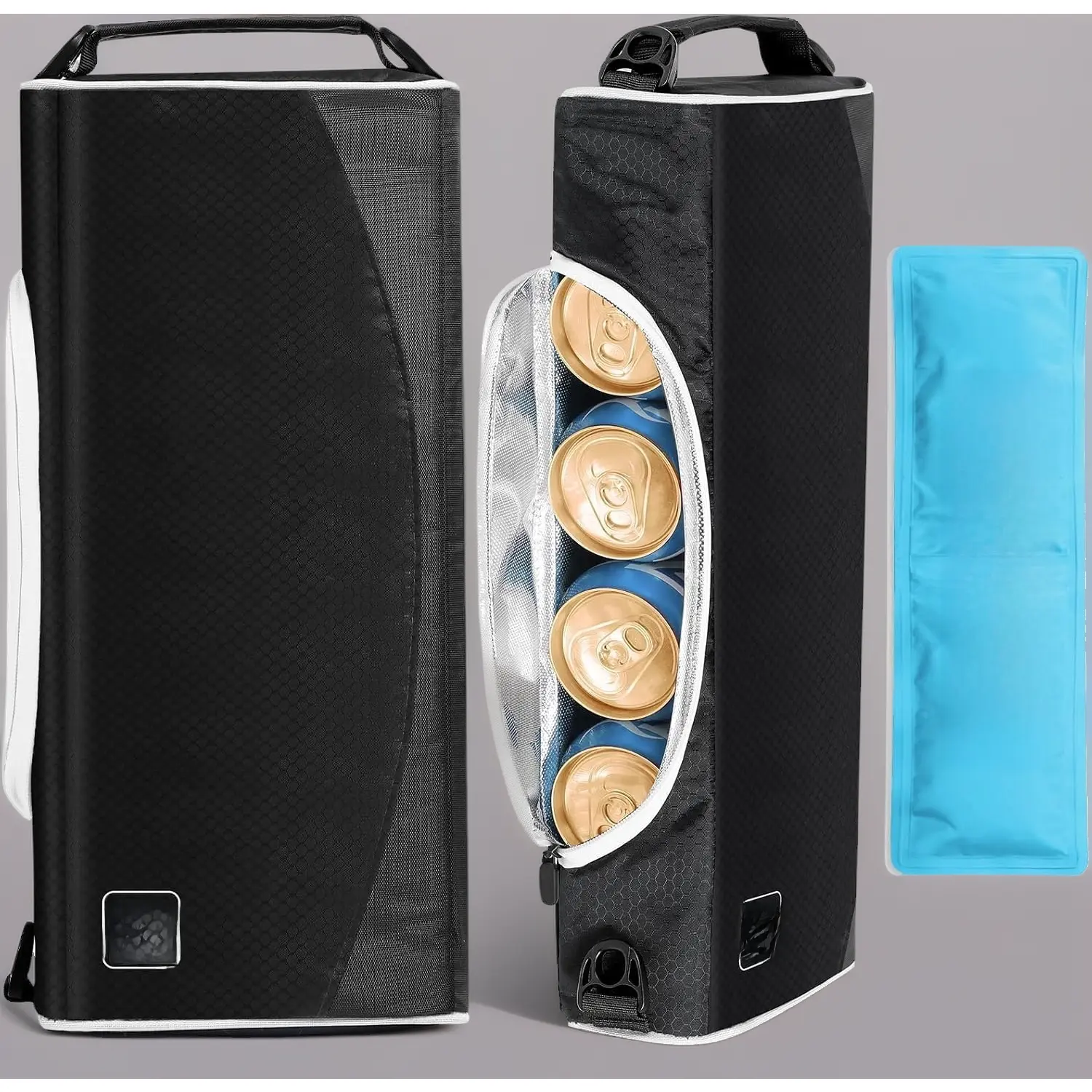 Golf Cooler Bag with Ice Packs, Fits in Golf Bags, Keeps 6 Beer Cans or 2 Wine Bottles Cold, Golf Accessories Gift