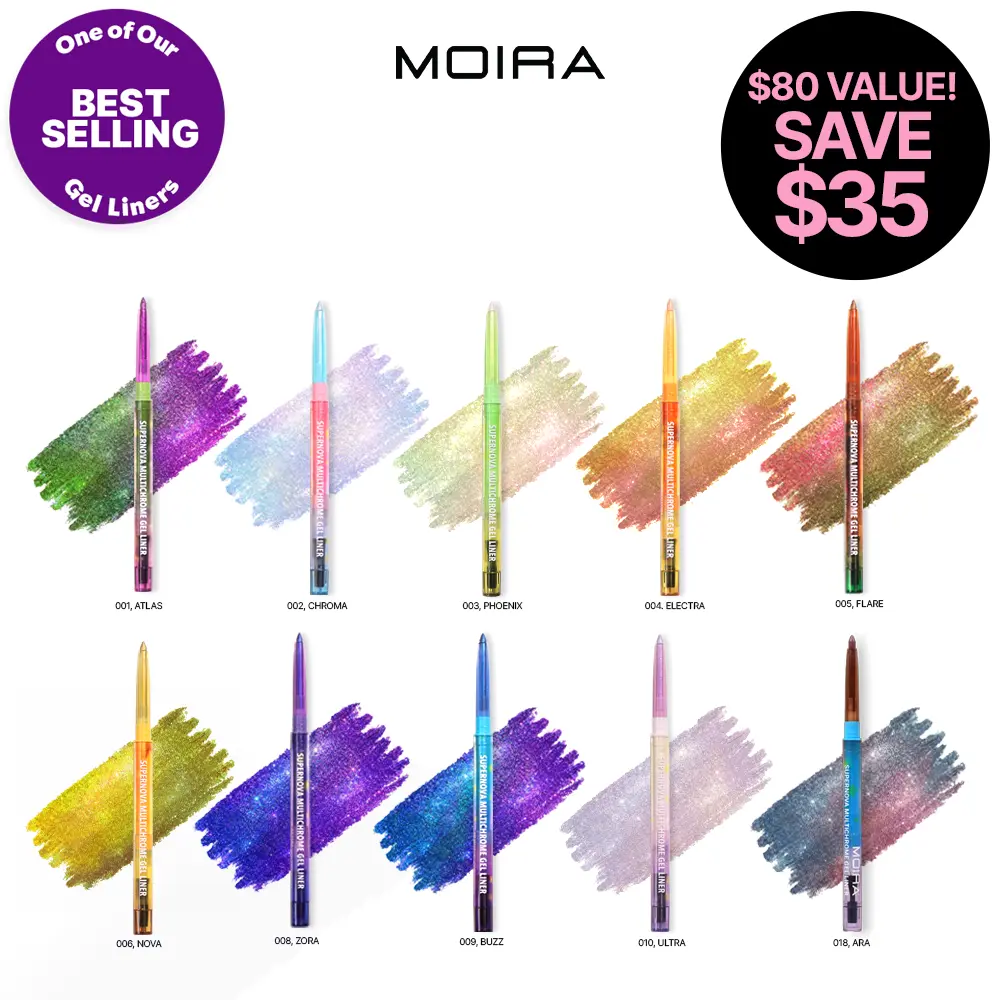 MOIRA | Supernova Multichrome Gel Liner Bundle | Color-Shifting Gel Eyeliner Collection