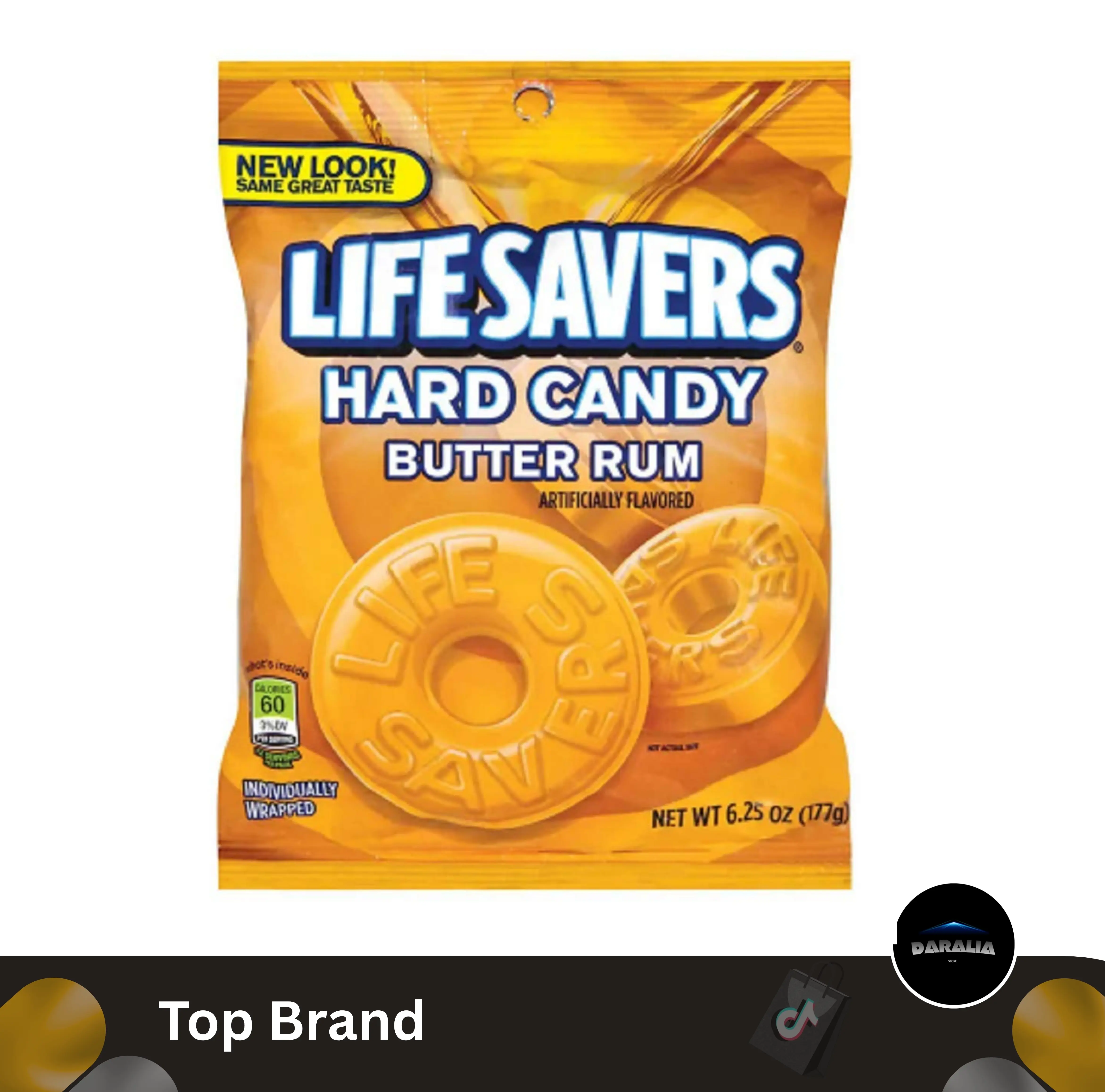Lifesavers Butter Rum Hard Candy Bag, 6.25 ounce