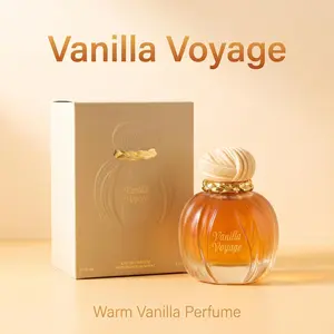 Vanilla Voyage 100ml Creamy Velvety Vanilla Amber Perfume, 12H Long-Lasting Skin-Hugging Natural Gourmand Scent, Non-Cloying & Non-Overpowering Unique Fragrance for Daily Wear, Office, Romantic Date Nights & All-Day Self-Care Moments