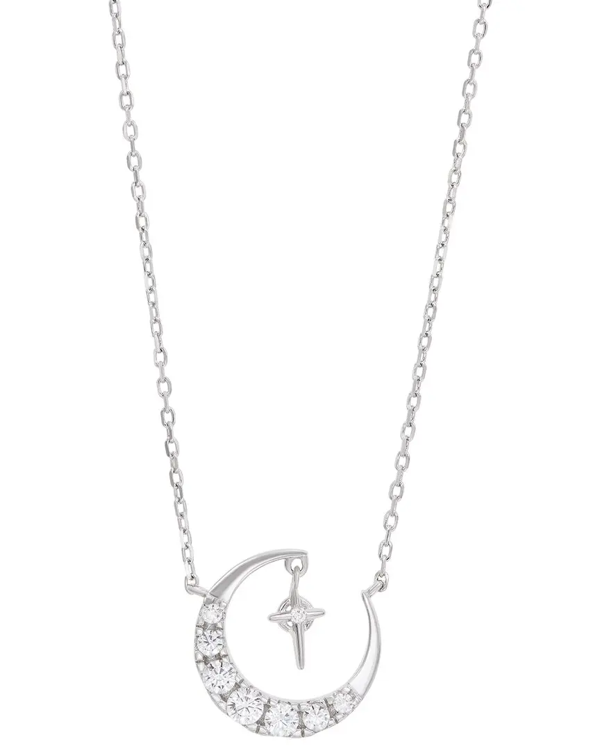 Savvy Cie Silver CZ Stackable Necklace