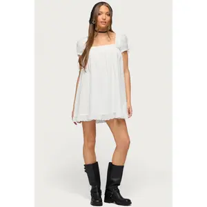 Sepid Striped Cotton Mini Dress