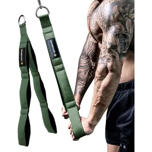 MANUEKLEAR Tricep Rope Cable Attachment Handles, Greater Range of Motion, Tricep Pull Down Rope for Push Downs, Crunches, Facepulls for Professional Gym