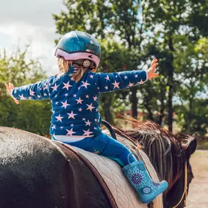 Toddler and Kids Rain Boots Unisex-Child Waterproof Rubber Rain Boots with Easy-On Handles in Fun Patterns for Girls and Boys (Toddler/Little Kid/Big Kid)