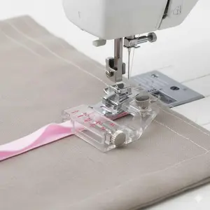 Rolling Hem Presser Foot Set for Sewing Machines: Bias Fabric Ruffler Attachment with Snap-On Beading, DIY Dressmaking Tools for Chiffon Denim, Home Sewing Accessories Kit with Rolled Edge Maker & Supplies Sewing Supplies Crafts