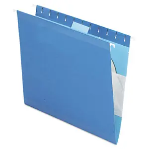 Pendaflex  Reinforced Hanging File Folders- Kraft- Letter- Blue- 25/Box