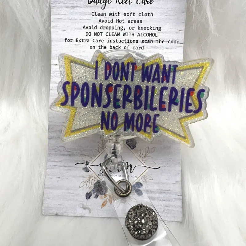 Sponserbileries Badge Reel-Cute Badge Reel-Nurse-LPN-RN-Gift for her-Nurse Gifts-Christmas Gifts-Nurse gifts-CNA-rugrats-mri safe-lanyard