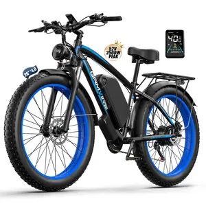 GAMVIRE Electric Bike for Adults, 2000W Peak 2500W Fat Tire Electric Bicycle, 52V 19.2/32AH Ebike Battery, Max 40MPH&100Miles, 24"/26", Hydraulic Disc Brake for Mountains, Snow, Sand, Road