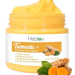 Turmeric Face Cream for Face & Body - All Natural Turmeric Skin Brightening Lotion - Turmeric Cleanses Skin, Fights Acne, Evens Tone, Fades Scars, Sun Damage, & Age Spots - Pure Turmeric Cream Healing