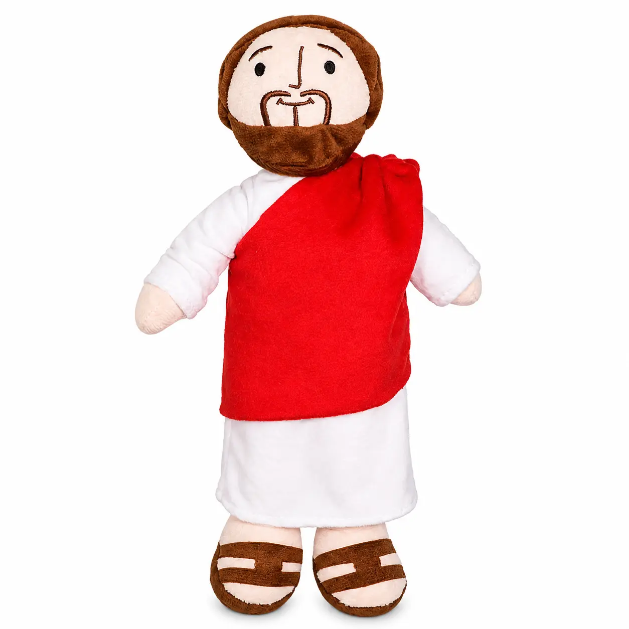 13-Inch Soft Plush Christian Theme Jesus Plain Doll, Cuddly Look Hug-Friendly Christian Festive Decor, Kids' Christmas Gift, Stocking Stuffer