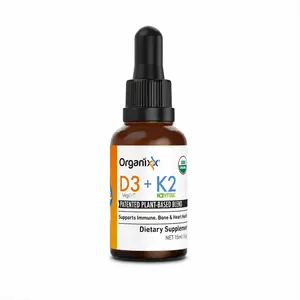Organixx D3 K2 Supplement, Supports Bone and Immune Health, Bioavailable and Easy Absorption Formula with MCT Oil, for Overall Wellness, Clean Nutrient Blend, Non GMO, 15 ML, 30 Serving Dietary Healthcare