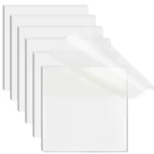 300 Sheets 3x3 in Transparent Sticky Notes, Waterproof Translucent Adhesive Tabs, Sticky Labels for Annotation, Bible Study, Office Stationery Page Flags Bookmarks
