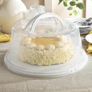 BPA-Free Plastic Cake Carrier for 10” Cakes with Secure Closures and Dishwasher Safe - Round Cake Keeper