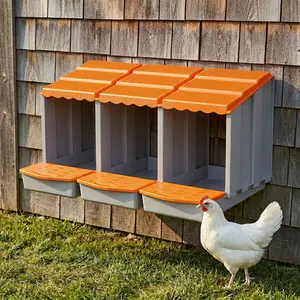 Nesting Boxes for Chickens, Roll Away Chicken Nesting Boxes with Egg Collection for Easy Picking & Protecting Eggs, 6-Compartment Chicken Laying Boxes for Hens, Easy to Clean & Install