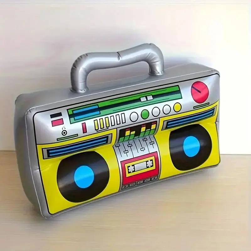 Vintage Inflatable Sound Party Decoration, Non-Electric Hip Hop Disco Birthday Decor, Colorful Durable Material, Indoor Outdoor Use, Ambiance, Ornaments, Party Decoration Supplies, Party Supply