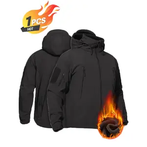 Men's Special Ops Military Tactical Soft Shell Winter Warm Fleece Lined Jacket Rain Hood Coat Hiking Snowboard