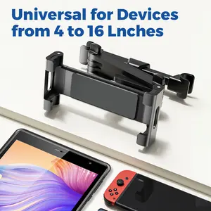 Foldable and Adjustable Car Backseat Headrest Mount, Suitable for Phones, iPads, and Tablets, Multifunctional Backseat Support Holder