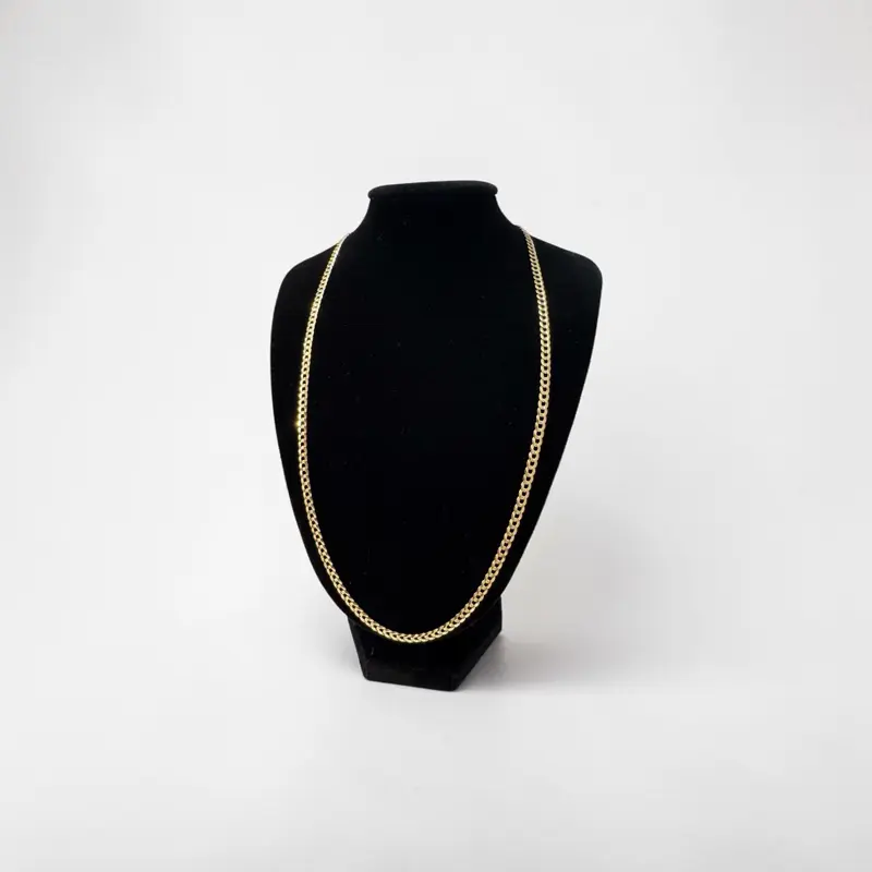 Cadena Cubana 20" 3.6mm in 14K Gold - Elegant Chain Necklace for Men and Women