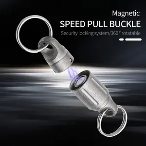 Titanium Magnetic Keychain Connector, Durable & Secure Attachment, Ideal for Keys & Accessories, Perfect Gift Idea