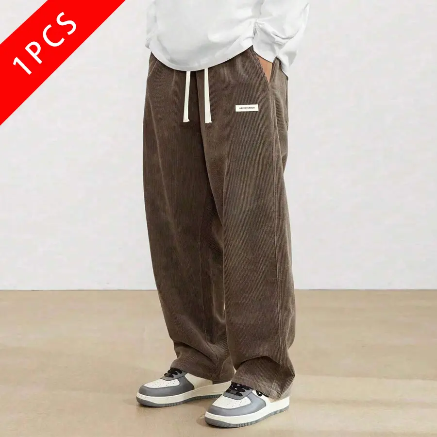 4-Pack Men’s Vintage Corduroy Casual Pants, Loose Straight Cut, New for Spring/Autumn 4-Pack Men’s Vintage Corduroy Casual Pants, Loose Straight Cut, New for Spring/Autumn