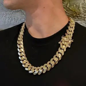 Men's Heavy Cuban Chain Necklace - 316L Stainless Steel Hypoallergenic Gold Tone Jewelry, Thickened Anti-Fade Link Design, Suitable for Sensitive Skin, Ice-Resistant Durable Necklace, Suitable for Daily Wear, Party, Christmas/Birthday Gift - Luxury Men's