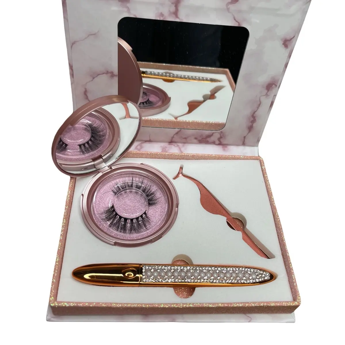 Lights Camera Lash Gift Sets, 3D Mink Eyelashes, 2N1 Eyelash Glue & Eyeliner, Steel Lash Applicator All-in-one Set All-in-one Set All-in-one Set All-in-one Set All-in-one Set All-in-one Set All-in-one Set
