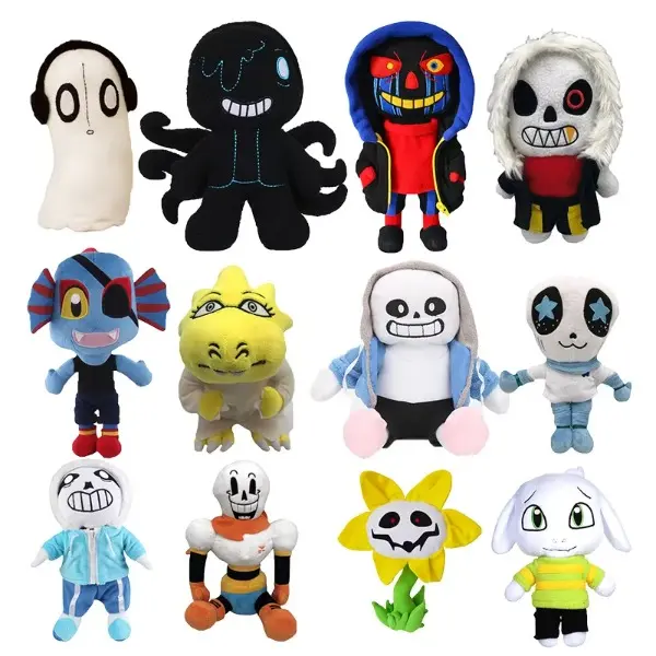 Undertale Plush Dolls - 20 Styles, 20-36cm (Incl. 25cm), Undertale Sans, Frisk & Zombie Themed Figures, Last Airbender Inspired Stuffed Toys, Kids Favorites, Toys for Tots, Kids' Birthday Gifts