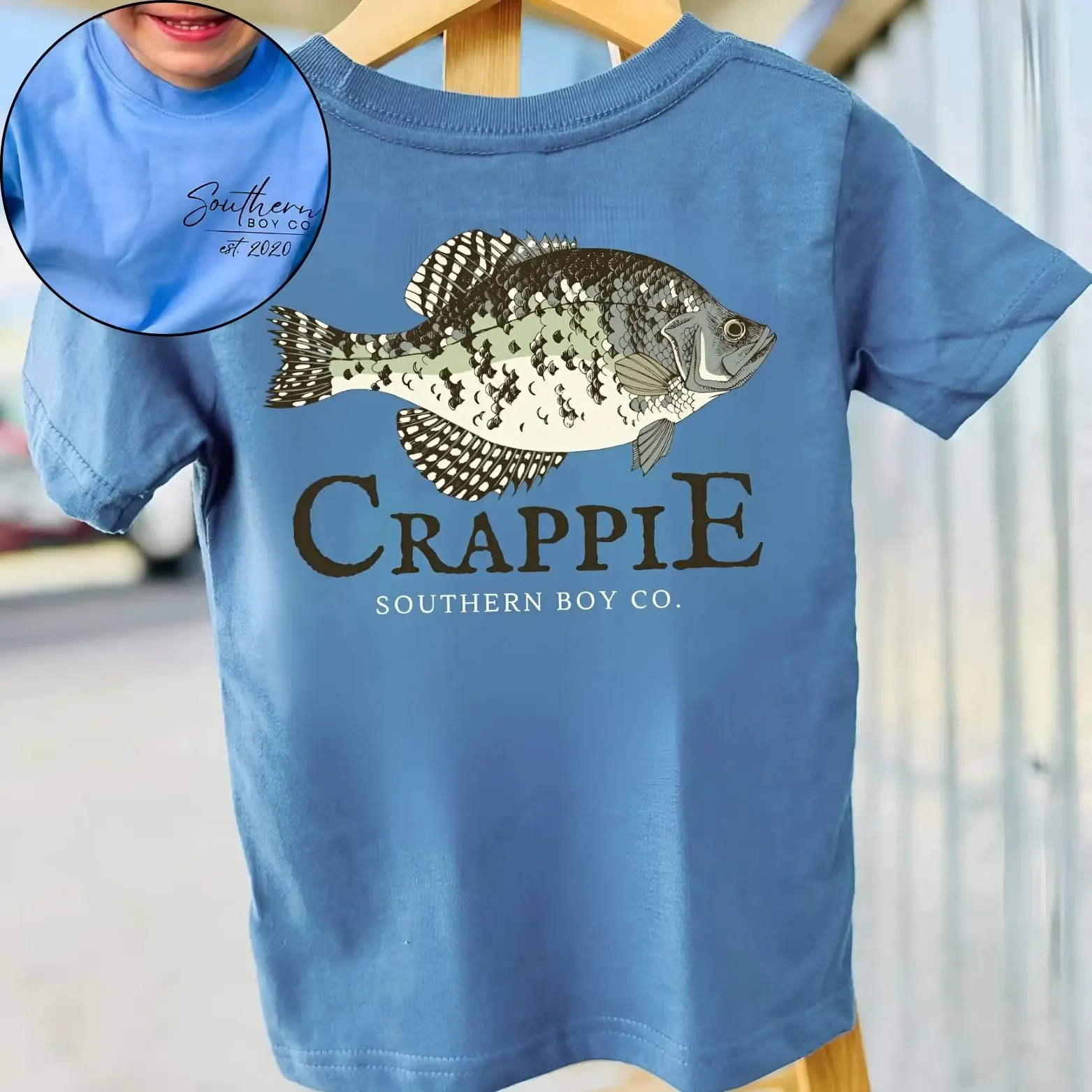 Crappie Fish Southern T-Shirt, Country Lifestyle Graphic Tee, Southern Boy Shirt, Hunting and Fishing Gift, Family Matching Outfit, Outdoor Lifestyle, Trending Shirt, Y2K Clothing, Youth Clothing